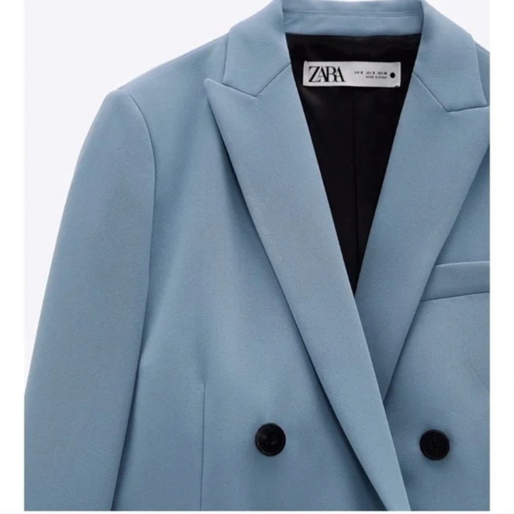 ZARA Double Breasted Oversized Blazer - Picture 9 of 10